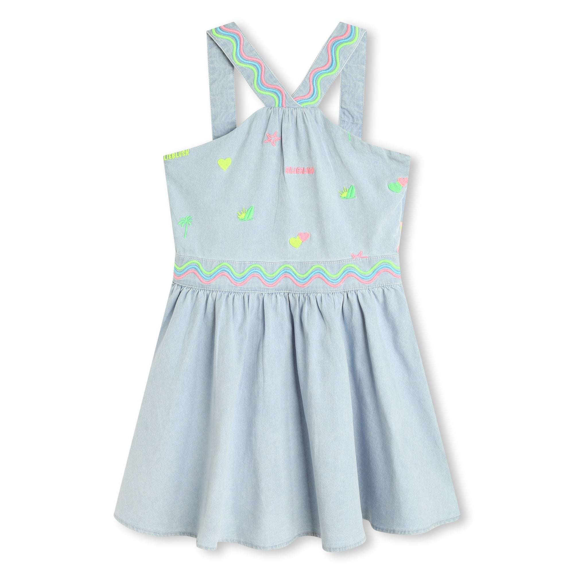 billieblush denim dress Girls Dress Billieblush Denim Mix