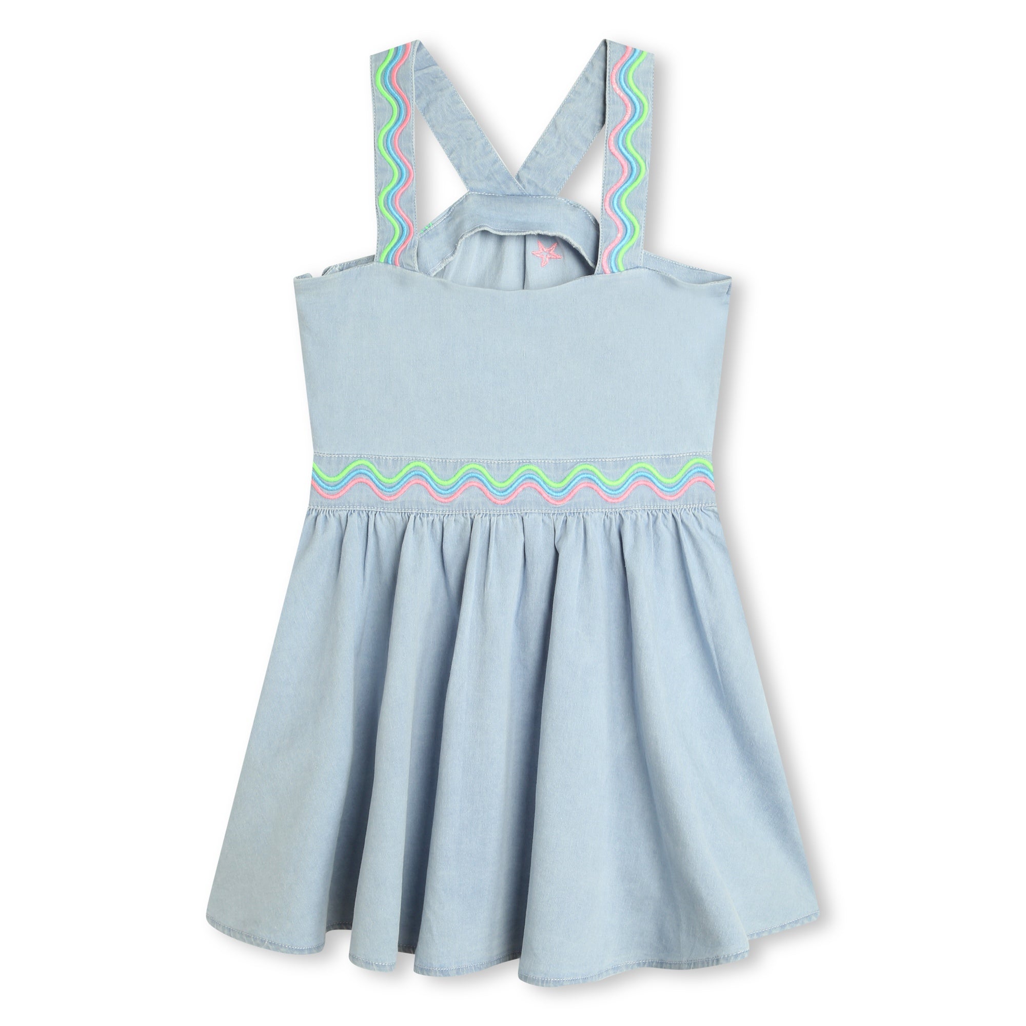 Billieblush Girls Summer Embroidered Denim Dress Little Lily & Co Billieblush Girls Summer Embroidered Denim Dress Little Lily & Co