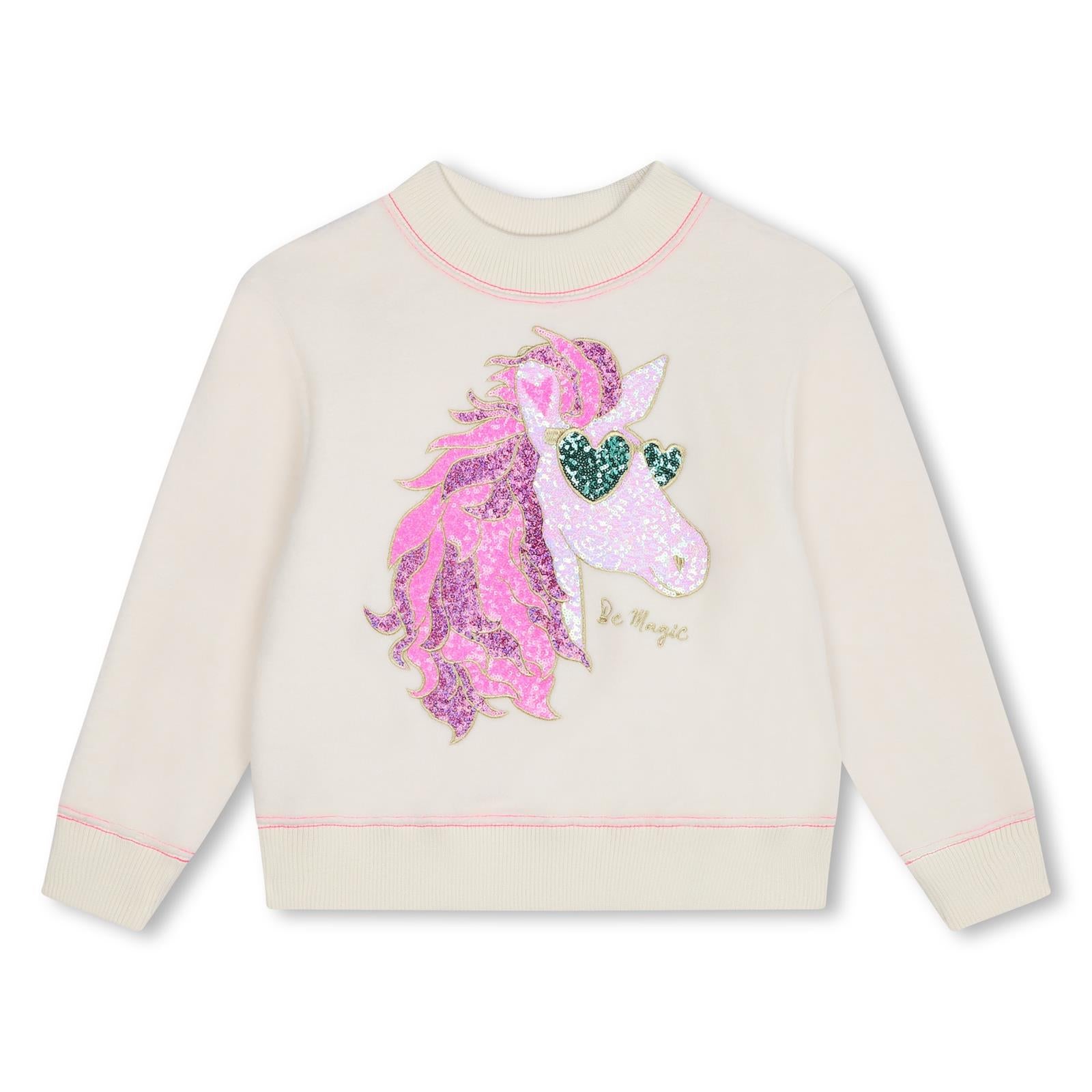Billieblush Girls Cream Unicorn Sweatshirt New Season Little Lily Co