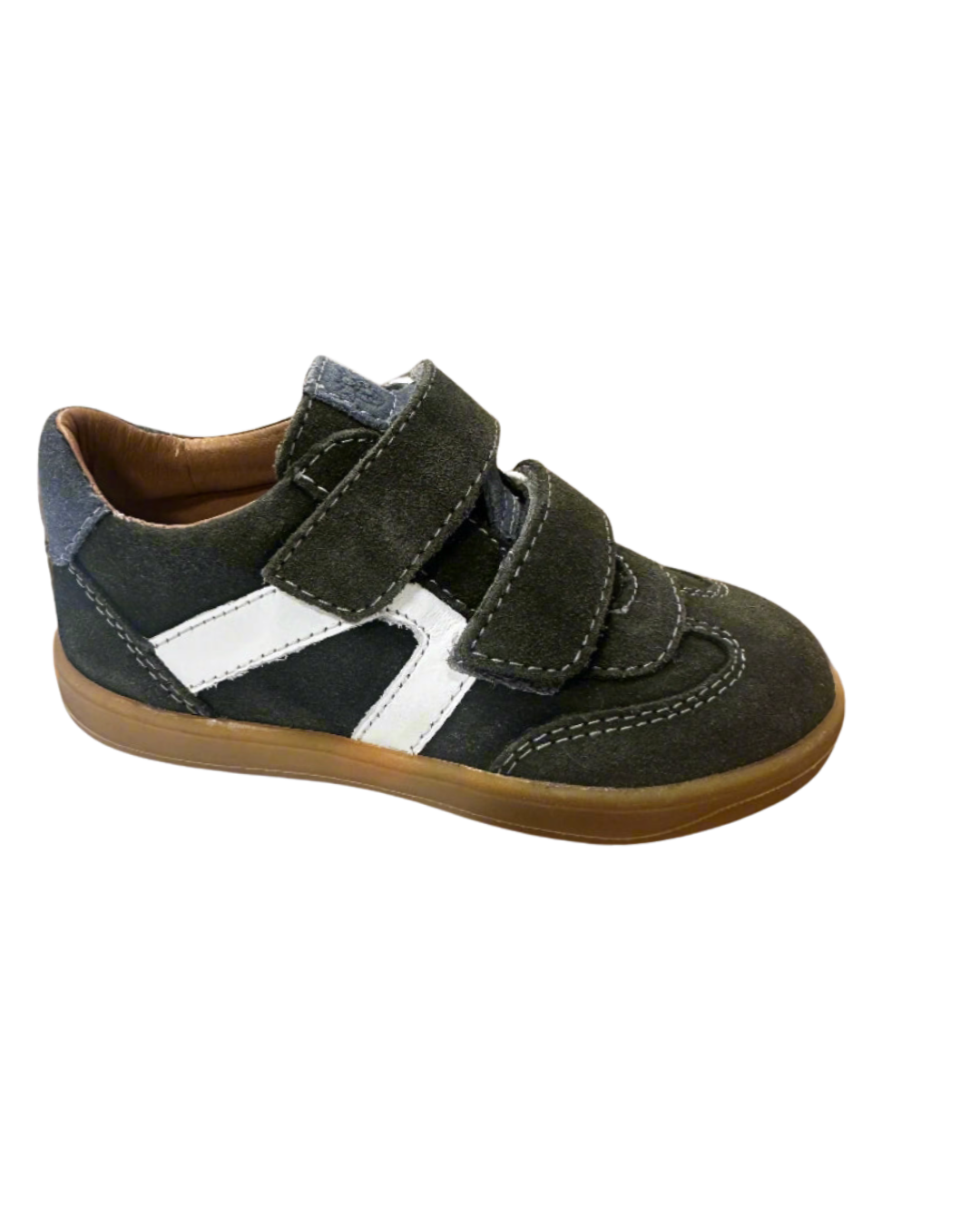 Ricosta Kids Suede Dark Forest Green  Dakota Trainers Velcro