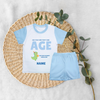 Personalised When I Wake Up Birthday Kids Blue Short Pyjamas
