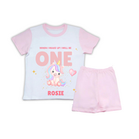 Personalised When I Wake Up Birthday Kids Pink Short / Long Sleeved Pyjamas