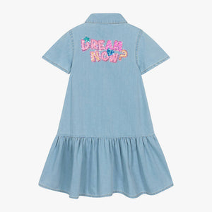 Billieblush Girls Blue Denim Dream Now Summer Dres