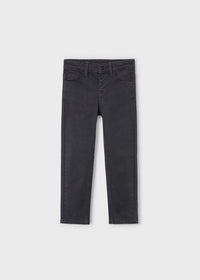 Mayoral Boys Basic Fitted Soft Denim Trousers Shadow Dark Grey