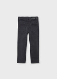 Mayoral Boys Basic Fitted Soft Denim Trousers Shadow Dark Grey