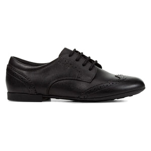 Geox Girls School Shoe Jr Plie Leather Lace Up
