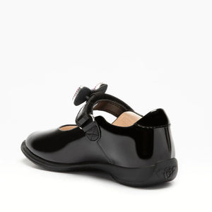 Lelli Kelly Erin 2 Bow Black Patent School Shoes | LKSO8156DB01465