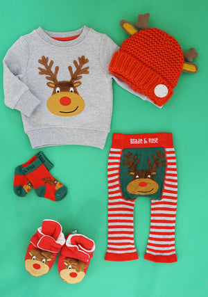 Blade & Rose Festive Rudolph Reindeer Christmas Knitted Leggings | 50% OFF
