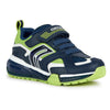 Geox Bayonyc Boy Trainers Navy & Lime Light Up Shoes