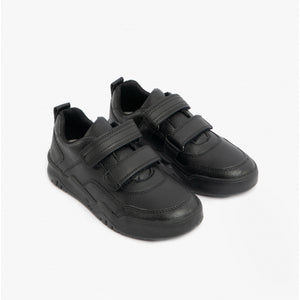 Geox J Perth Boys School Shoes Trainers Triple Black