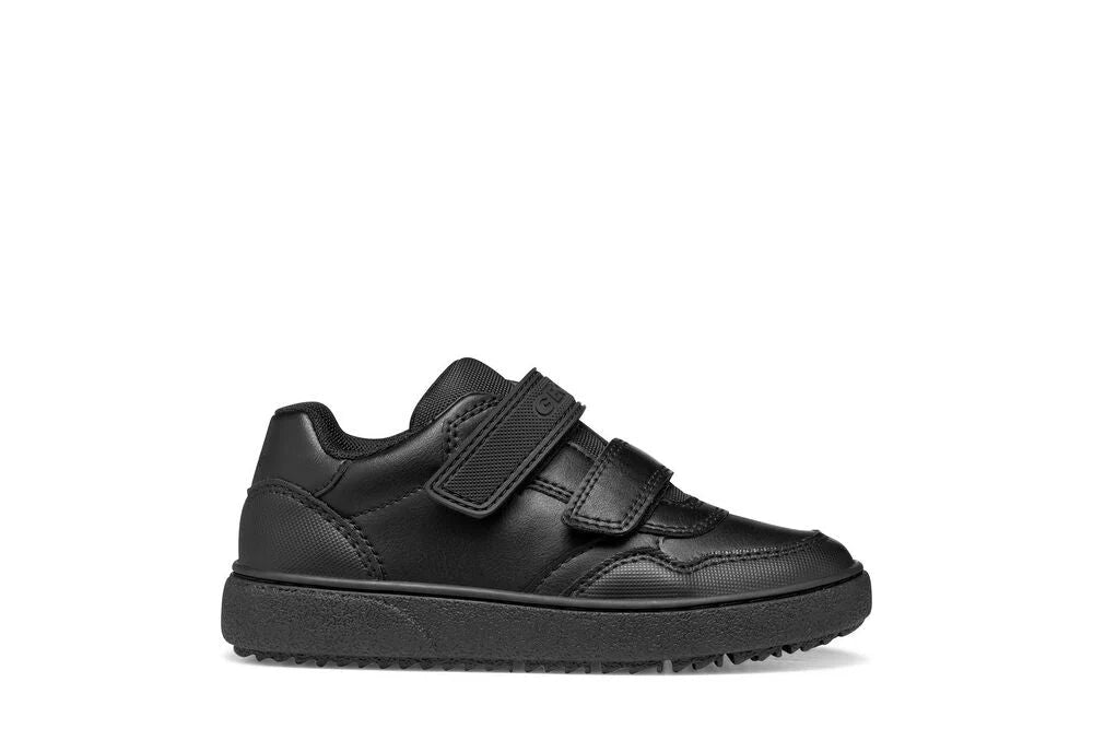 Geox Boys Black Velcro School Shoes New Thelven J56LDG
