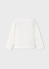 Mayoral Girls Long Sleeved Sequin Motif T-shirt