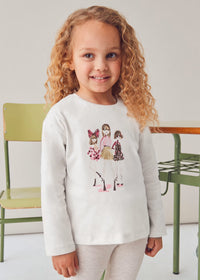 Mayoral Girls Long Sleeved Sequin Motif T-shirt
