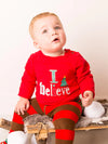 Blade & Rose Christmas Children's Red I Believe Long Sleeved Top | 50% OFF