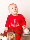 Blade & Rose Christmas Children's Red I Believe Long Sleeved Top
