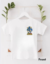 Personalised Children's Boys Birthday T-shirt - Sonic Themed