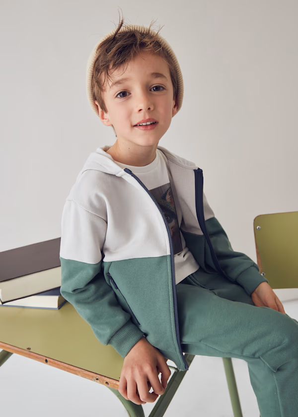 Mayoral Boys Combines Zip-Up Hoody Spruce Green