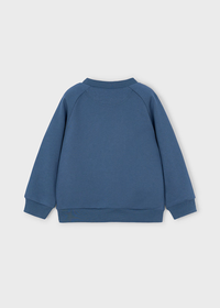 Mayoral Boys Motocycle Embossed Sweatshirt in Steel Blue