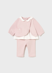 Mayoral Baby Girls Pink Outfit Set Leggings and Top