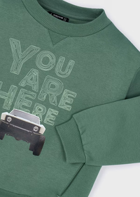 Mayoral Boys Car Sweatshirt Slogan Jumer