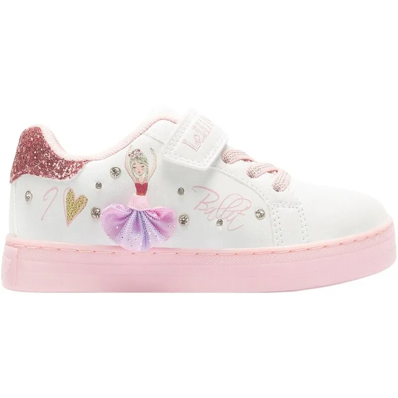 Lelli Kelly Pink & White Ballerina Mille Luci Light Up Flashing Trainers | SALE 40%