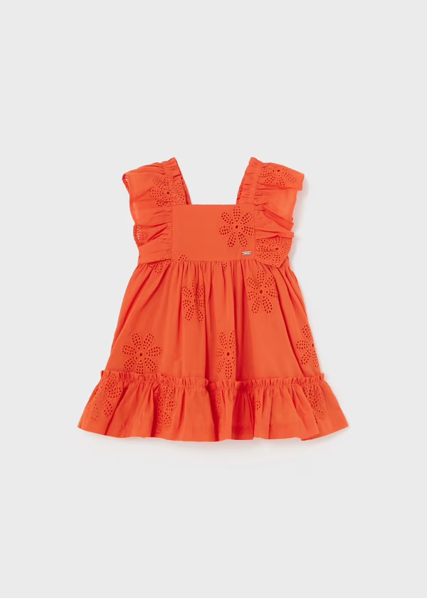Mayoral Girls Toddler Clementine Embroidered Summer Dress | New Season