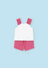 Mayoral Girls 2 Piece Summer Pink Shorts & Printed Pink Outfit | New Season