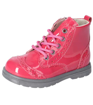 Ricosta Jemmy Pink Cherry Patent Ankle Boots