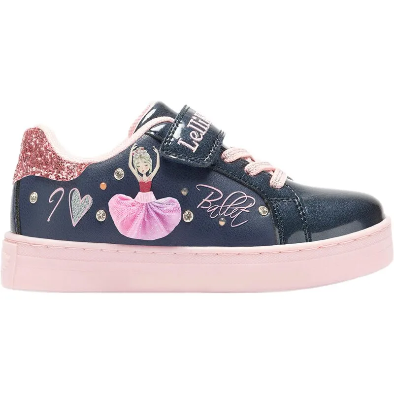Lelli Kelly Pink & Navy Ballerina Mille Luci Light Up Flashing Trainers | New In