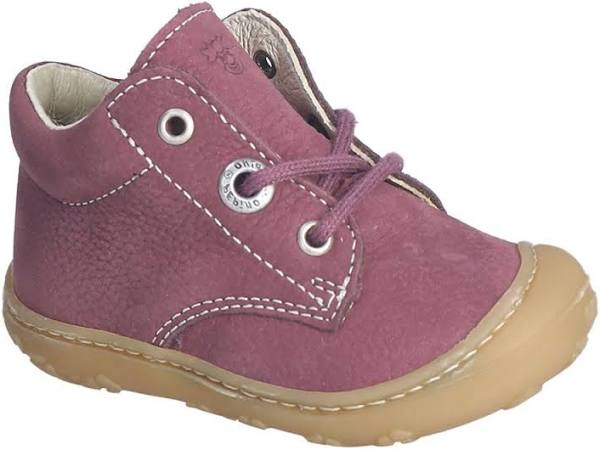 Ricosta Pepino Girls Purple Plum Pflaume Lace Up Leather Boots First Walkers