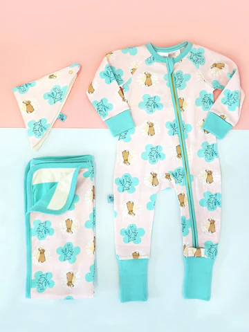 Blade & Rose Petter Rabbit Romper Pretty Gardens Pink | Easter Outfit