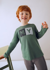 Mayoral Boys Long Sleeved T-shirt  Slogon in Forest Green