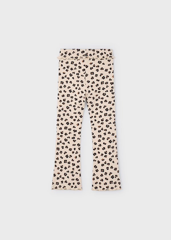 Mayoral Girls Flared Leggings Leopard Print