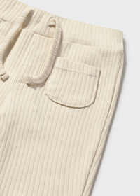 Mayoral Baby Trousers Ceramic Beige Ribbed Trousers