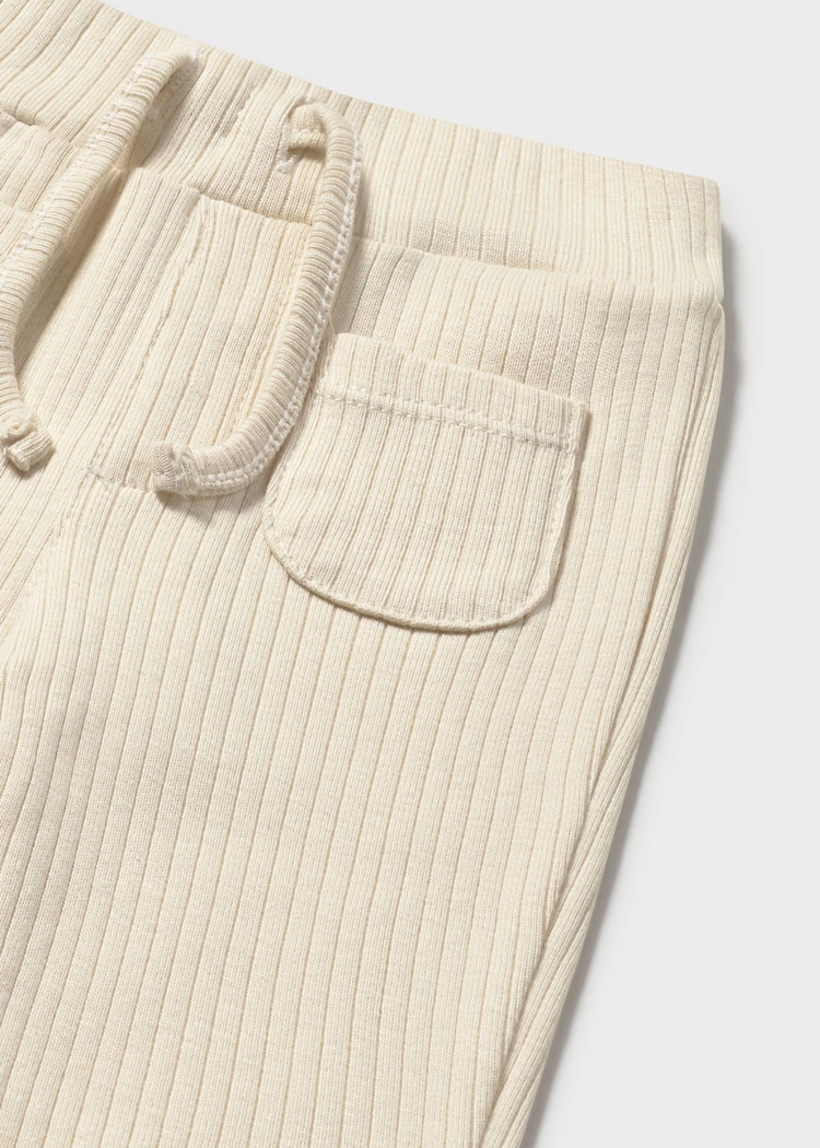 Mayoral Baby Trousers Ceramic Beige Ribbed Trousers