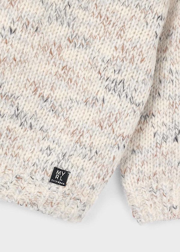 Mayoral Boys Knitted Mix Beige Jumper