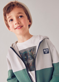 Mayoral Boys Combines Zip-Up Hoody Spruce Green