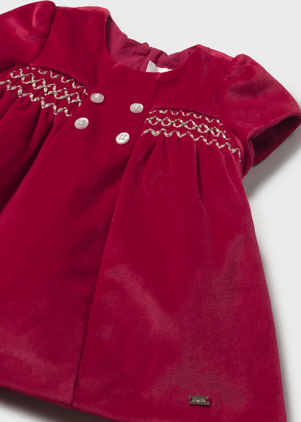 Mayoral Baby Girls Cherry Red Velvet Dress – Little Lily & Co