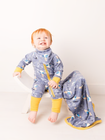 Blade & Rose Petter Rabbit Romper Modern Mix Navy & Yellow | Easter Outfit