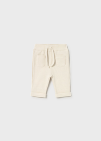 Mayoral Baby Trousers Ceramic Beige Ribbed Trousers