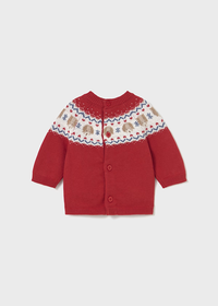Mayoral Baby Red Puppy Festive Knitted Jumper