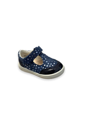 Ricosta Pepino Winny Navy Metalic Hearts Girls Shoes