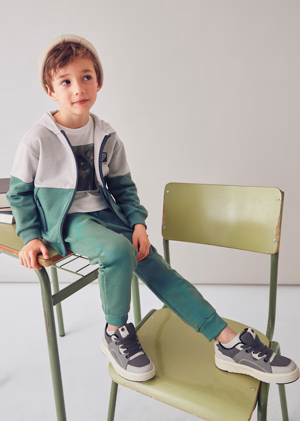 Mayoral Boys Combines Zip-Up Hoody Spruce Green
