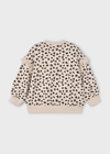 Mayoral Girls Ruffle Sleeved Leopard Print Jumper