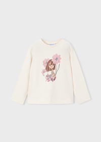 Mayoral Girls 2 Piece Outfit Set - Grey Leggings & Long Sleeved T-shirt
