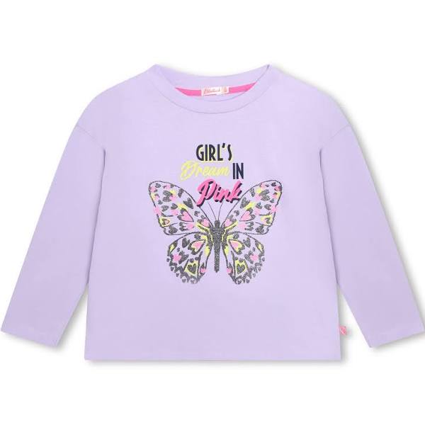 Billieblush Girls Purple Cotton Butterfly Top | 50% OFF BILLIEBLUSH SALE