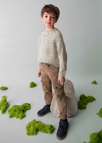 Mayoral Boys Knitted Mix Beige Jumper