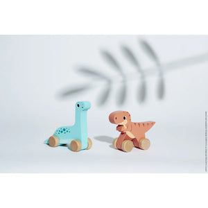 Janod Wooden Push Along Dinosaurs | Children's Toys