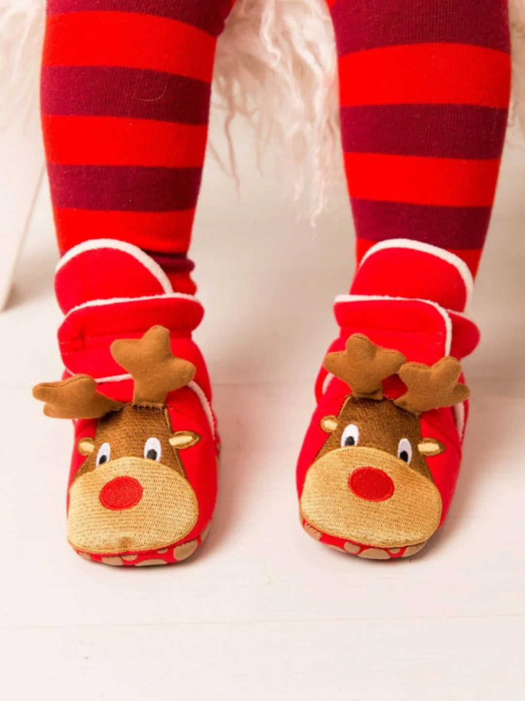 Blade Rose Festive Booties Rudolph Reindeer Kids Slippers