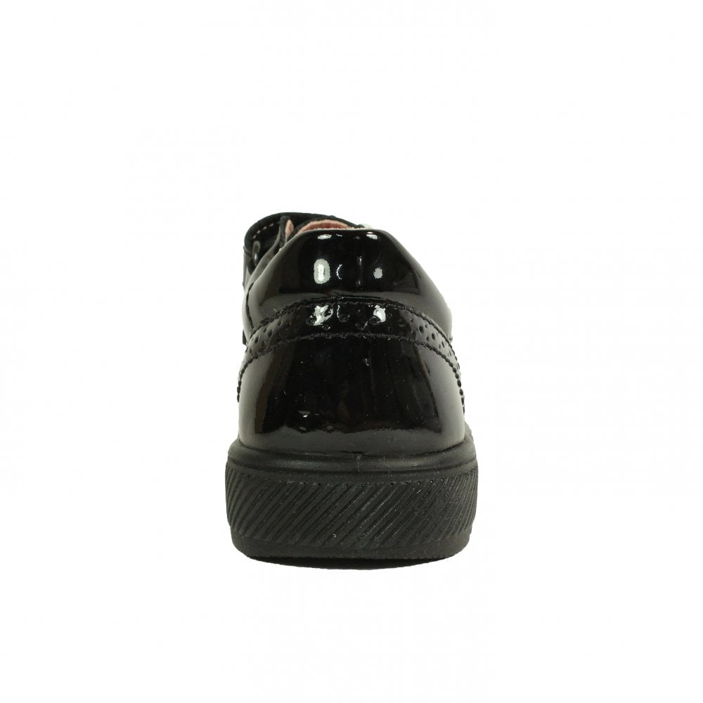 Ricosta Avery | Black Patent | Girl's Riptape School Shoes RICOSTA Avery